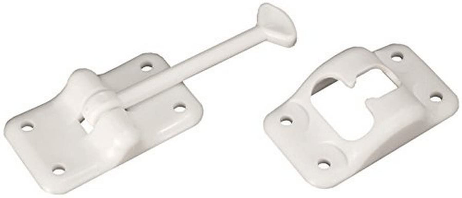 Entry Door Holder RV Designer E231 - T-Style RV Door Holder 3-1/2" White - Durable Plastic for Camper/RV Doors - Easy Install with Plunger & Screws - Top RV Accessories