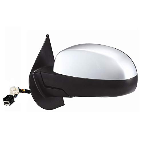 Fit System Driver Side Mirror for Silverado/Sierra 1500, 2500, 3500, Avalanche, Suburban, Tahoe, Yukon/Denali/XL, Silverado/Sierra Hybrid, chrm, Arrow Signal, memo, Power Fold, Heated Power