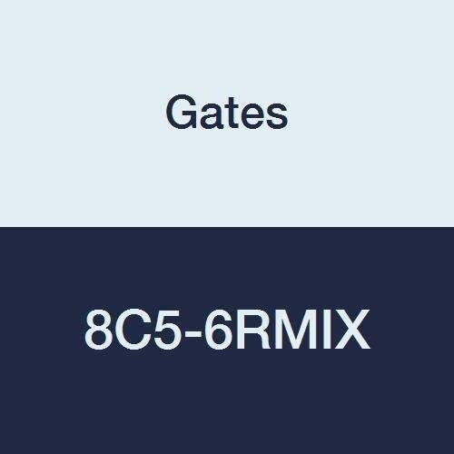 Gates Field Attachable 8C5-6RMIX for C5C, C5D and C5M Hose, Male SAE 45 Flare Inverted Swivel, Steel, 13/32" ID