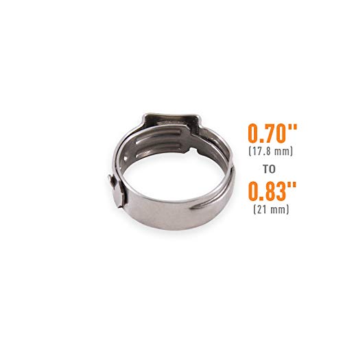 Stainless Steel Mishimoto Ear Clamp, 0.70"-0.83" (17.8mm-21mm)