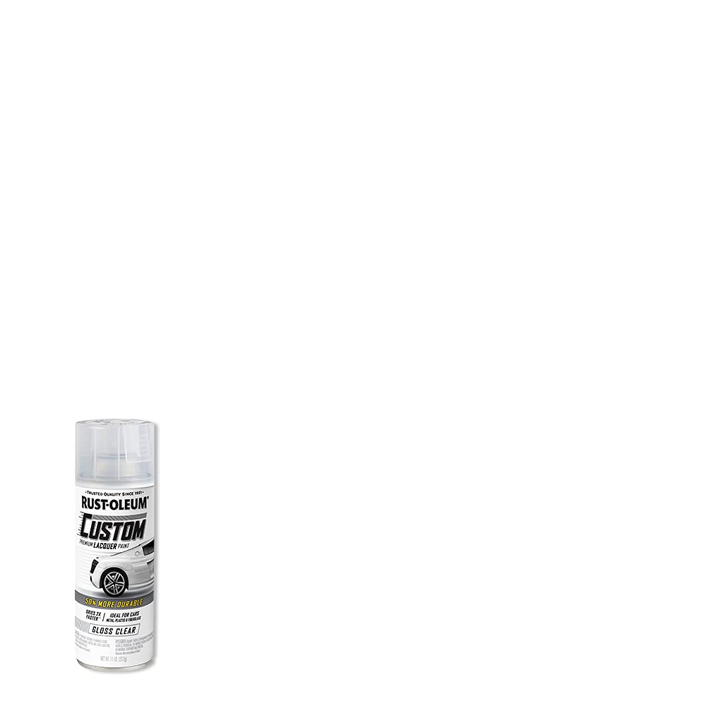 Rust-Oleum Automotive 323383 Custom Lacquer Spray Paint, 11 oz, Gloss Clear