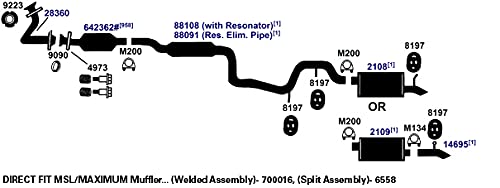 Exhaust Muffler AP Exhaust Products 700016