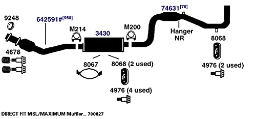 Exhaust Muffler AP Exhaust Products 3430