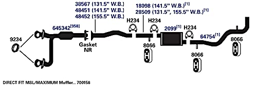 Exhaust Muffler AP Exhaust Products 2099