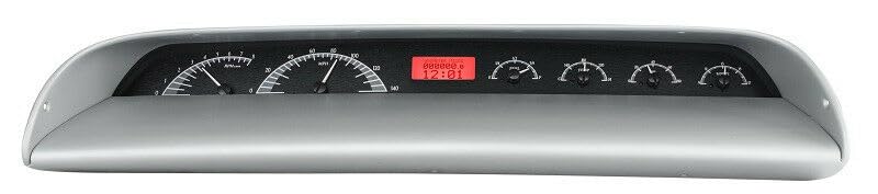 Dakota Digital 63 64 Chevy Impala El Camino VHX-63C-IMP-K-R Analog Dash Gauges Black Alloy Red