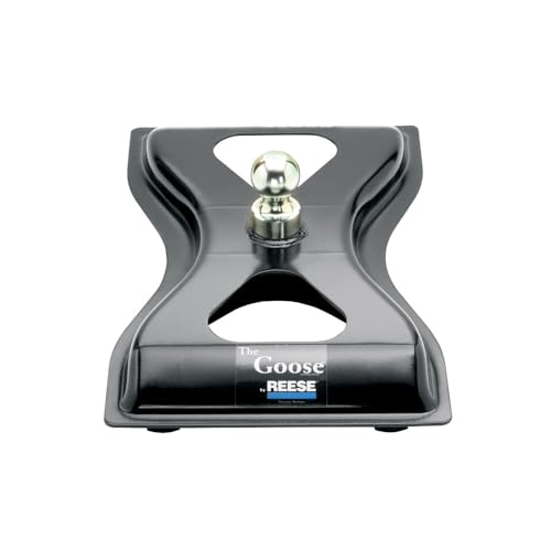 Gooseneck Plate REESE 58079 for Fifth Wheel Rails (Requires Rails & Installation Kit #30035), 25,000 lbs. Capacity Gross Vehicle Towing Weight, 2-5/16 Inch Zinc Plated Ball