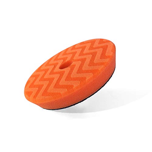 Maxshine 6" AIO Universal One-Step Orange Polishing Foam Pad – Hook & Loop Backing – All-in-One Pad for Single-Step Paint Correction – Compatible with DA & Rotary Polishers