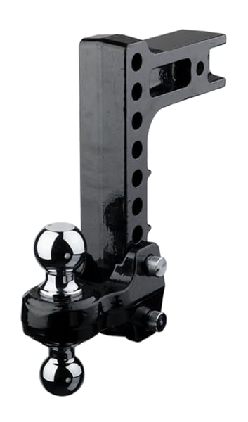 Fastway Flash 49-00-5925 Solid Steel Adjustable Ball Mount with 10 Inch Drop, 2.5 Inch Shank, and Chrome Plated Balls