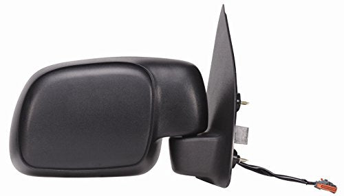Fit System Mirror Passenger Side for Ford Excursion, LED Arrow Turn Signal, Textured Black, Foldaway, Heated Power
