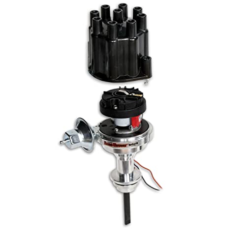 Pertronix Flame-Thrower D145700 Billet Distributor for Chrysler Hemi 331 and 354; Black Cap