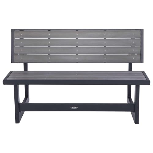 60253 LIFETIME Outdoor Convertible Bench, 55 Inch, Harbor Gray