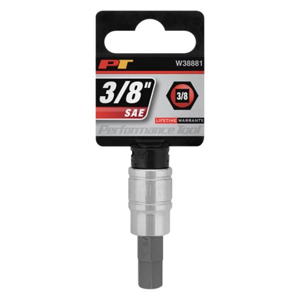 W38881 Performance Tool 3/8-Inch Drive Hex Bit Socket, 3/8