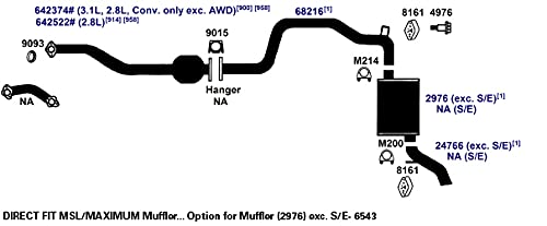 Exhaust Muffler AP Exhaust Products 6543