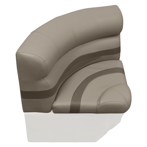 Premier Series Wise BM11028-1749 28" Radius Corner Pontoon Seat Cushion Set, Mocha Java/Café/Mushroom