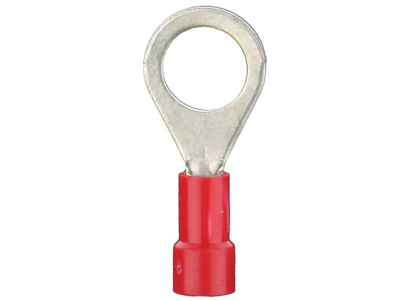 Red Vinyl Ring Terminal Installbay 22-18 Gauge 3/8 inch Package of 100 (RVRT38)