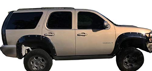 Fender Flares Black Horse Compatible with 2007-2014 Chevrolet Tahoe