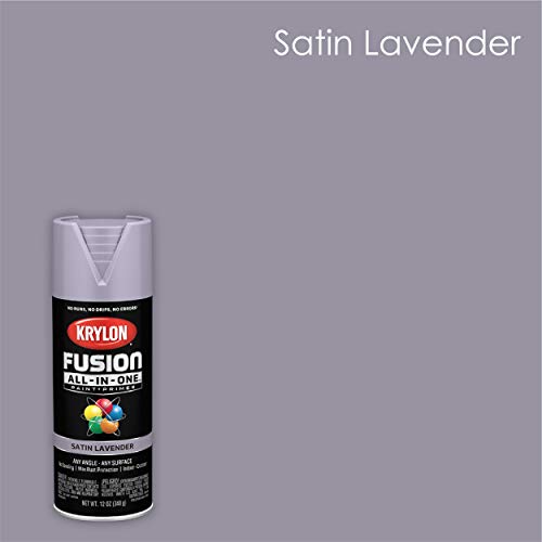 Krylon All-In-One Fusion Adhesive Spray Paint for Indoor/Outdoor Use, 12 oz, Lavender