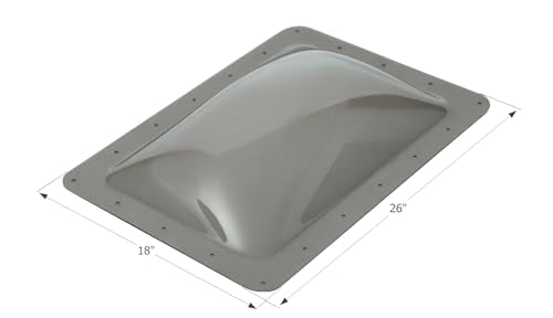 SL1422S ICON RV Skylight - Smoke, Fits 14"x22" openings, 16"x26" overall, Outer Dome Skylight Covering Replacement for RV, Camper, Motorhome, Food Truck, or Trailer, UV Protected & Impact Resistant