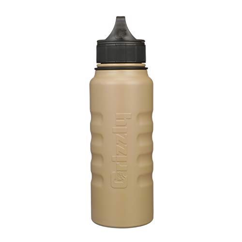 32 oz Grizzly Grip Water Bottle | Vacuum Insulated | Stainless Steel with Insulated Lid | For Gym Women Men Beach Camping Hiking Fishing Hunting Sports | October Marsh