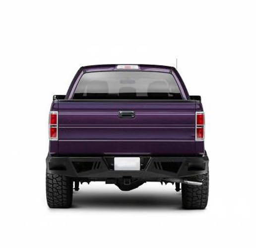Heavy Duty Black Horse Armour Rear Bumper Matte Black Compatible with 2006-2014 Ford F-150-ARB-F106