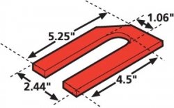 36092 Specialty Products Company 1/8" Shim for Prevost, (Pack of 6)