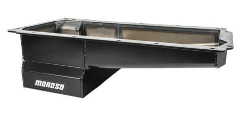 Moroso Steel 20149 LS Swap Oil Pan, Fits GM LS 4.8/5.3/6.0/6.2 Engines w/Remote Oil Filter in Early Camaro, Nova