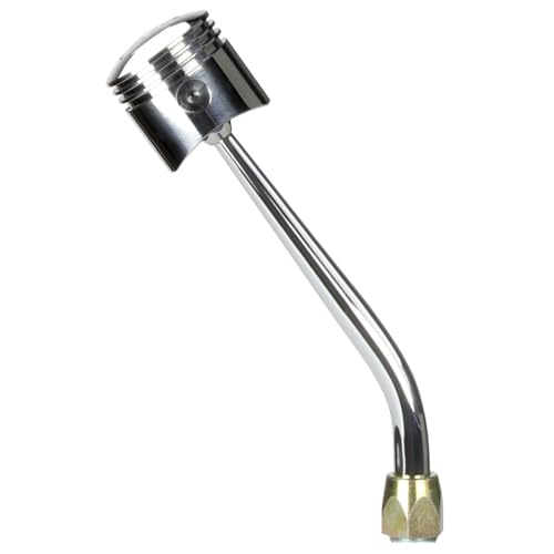 GM 700-R4 CO Shifter Chrome 10" Single Bend Lever Piston Polished Knob
