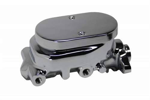BRAKES LEED Master Cylinder 1 Inch Bore Flat-Top Aluminum Master Cylinder (Chrome)
