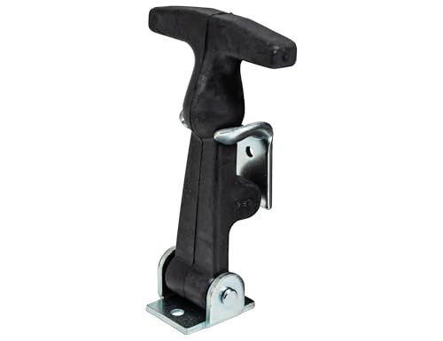 Buyers Products WJ201A 4-7/8" Rubber Hood Catch with A Bracket, Weather-Resistant Hold Down, 4 Pack, T-Handle Hasp, Draw Latch, Ideal Flexible Closure for Vehicle Hood Or Tool Box
