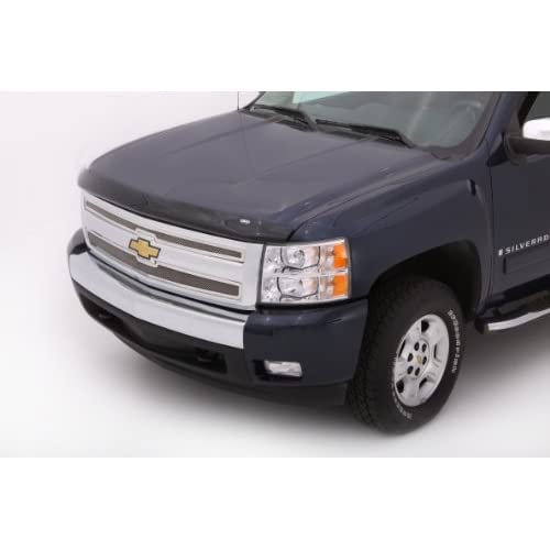Chrome Hood Shield / Protector Auto Ventshade [AVS] | Fits 2016 - 2018 Chevrolet Silverado 1500, 2019 Chevrolet Silverado 1500 LD | Medium Profile Bug Deflector - 1 pc., Chrome | 680570