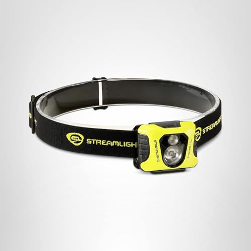 Streamlight Enduro Pro 200-Lumen 2250-Candela Ultra-Light LED Headlamp with AA Batteries and Elastic Strap, Clear Retail Packaging, Yellow