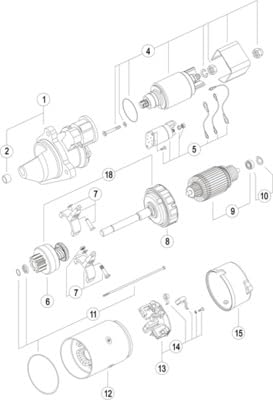 MS196 Mahle Starter