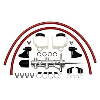 M/C Tandem Kit w L/H Brkt & Prop Valve - 1 1/8" Bore,Ball Burnished-W/Pushrod