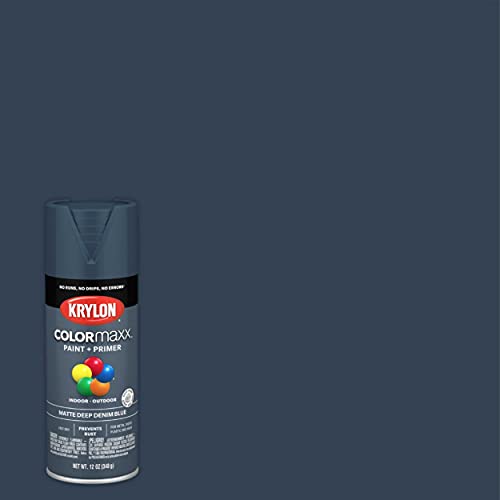 Krylon Colormaxx K05604007 Spray-Paints, 12 Ounce (Pack of 1), Deep Denim Blue