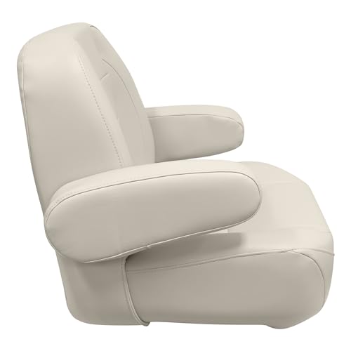 Mid Back Wise 3127-990 Premier Pontoon/Boat Helm with Flip Up Arm Rests - Platinum