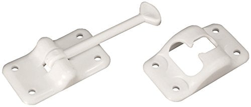Entry Door Holder RV Designer E231 - T-Style RV Door Holder 3-1/2" White - Durable Plastic for Camper/RV Doors - Easy Install with Plunger & Screws - Top RV Accessories