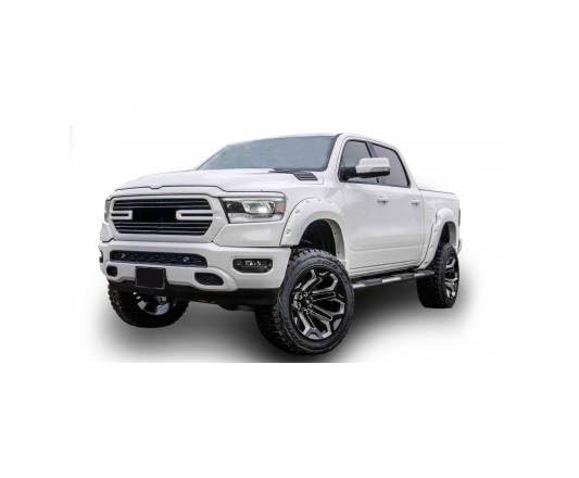Extreme Black Horse Wheel-to-Wheel Side Steps Satin Black Compatible with 2019-2025 Ram 1500 Crew Cab (Excl. 19-25 Ram 1500 Classic)-DOBK19-NL