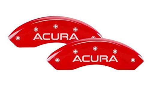MGP Caliper Covers Red Powder Coat Finish 39006SACURD Engraved Caliper Cover with Silver Characters, Set of 4 Acura/Acura