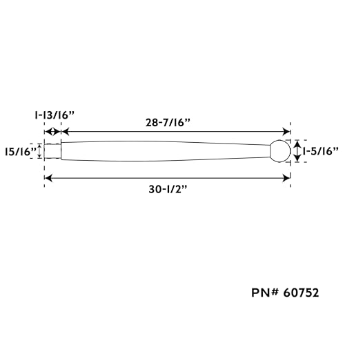 Teak Flag Pole Whitecap 60752 - 30"