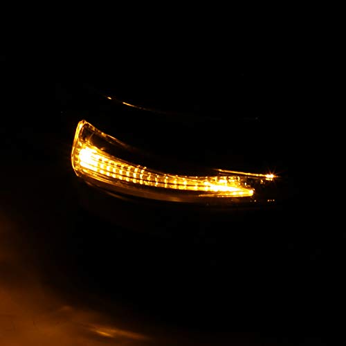 Spec-D Tuning Glossy Black Right Passenger Side Power Fold Heated 10 Pin Mirror + LED Signal Compatible with 2013-2015 Toyota RAV4