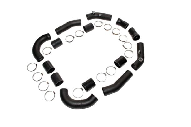 Upper ALPHA Intercooler pipe adapter kit for Carbon intake manifold with STOCK BOV Flanges. For use with existing ALPHA Upper Intercooler piping kits