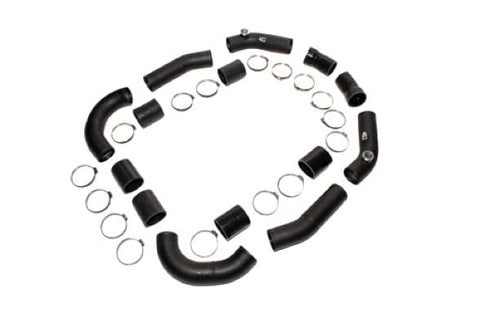 Upper ALPHA Intercooler pipe adapter kit for Carbon intake manifold with STOCK BOV Flanges. For use with existing ALPHA Upper Intercooler piping kits