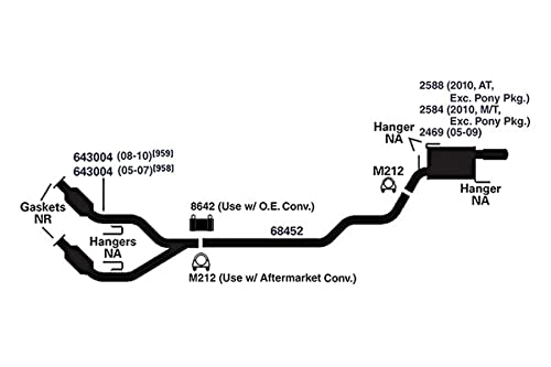 Exhaust Muffler AP Exhaust Products 2469