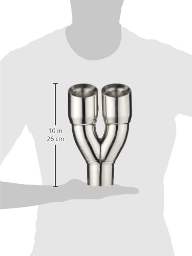 Flowmaster Exhaust Tip 15307 Polished 3 Inch Dual Angle Cut 304 Stainless Steel Fits 2.5 Inch Tubing Clamp on