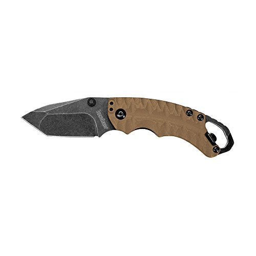 Kershaw II Shuffle Folding Pocket Knife, 2.6 Inch Stainless Steel Tanto Blade, EDC Utility, with Flathead Screwdriver, Reversible Carry, Manual Opening, Everyday Carry Pocket Knife for Men and Women