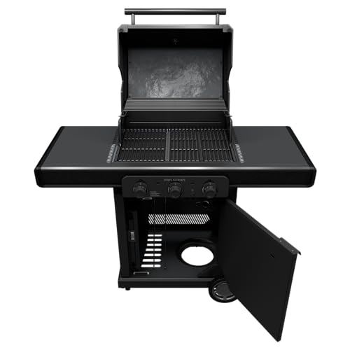 Pro Series™ Charbroil® with Amplifire™ Technology 3-Burner Propane Gas Grill and Griddle Cabinet, Black - 463365124