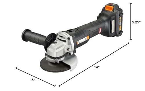 Worx 20V WX812L Power Share Brushless 4-1/2" Angle Grinder