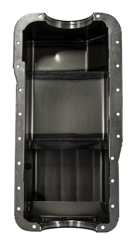 Fabricated Moroso Steel Oil Pan, 7 Quart Capacity, Small Block Ford 351W in Fox Body Mustang, 9" Rear Depth