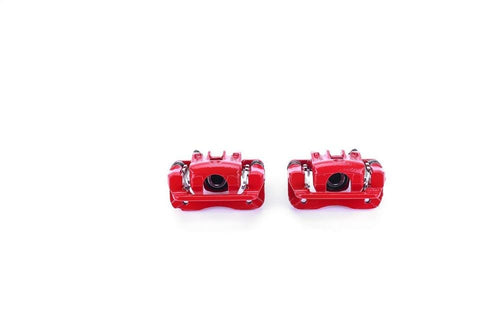 Power Stop S3456 Rear Pair of High-Temp Red Powder Coated Calipers For Hyundai Elantra 2007-2012 [Model Specific]