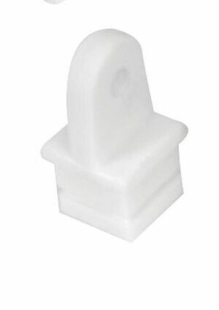 Whitecap IND 3516WP Nylon 1" Square Inside Eye End - White, Pair